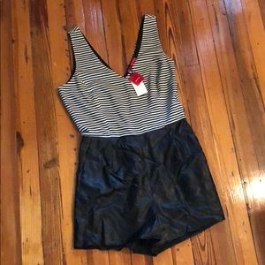 NWT leather romper